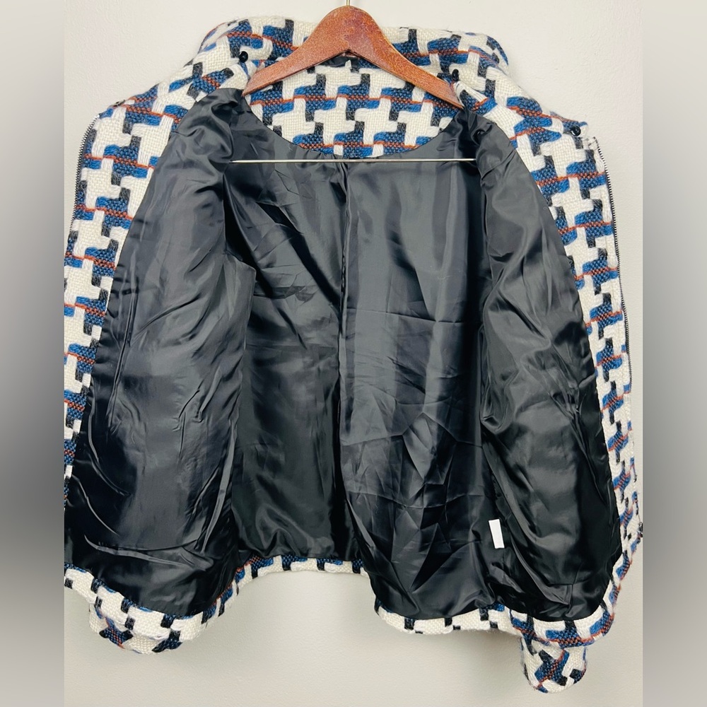 Retro Geometric Pattern Jacket – Retro Zip-Up Statement Jacket – Fits M/L - Picture 6 of 12